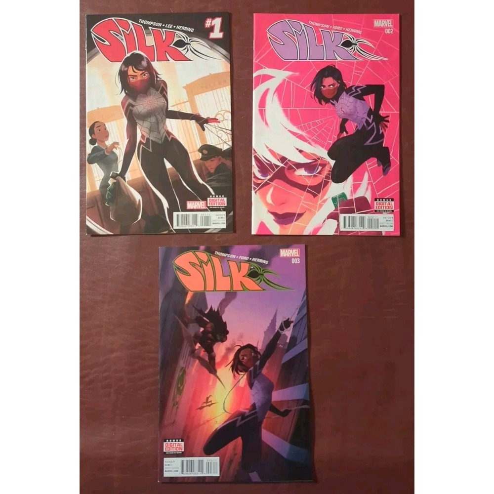 Marvel Comics Silk #1-3 (2016) Comic Lot NM Range Cindy Moon Spider-Verse‎